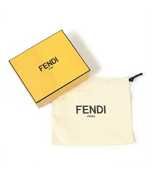 【FENDI(フェンディ)】7M0257 O73 バグズ eyes レザー コインケース カードケース フラグメントケース  F17HQ/NR+GIALLO+RO