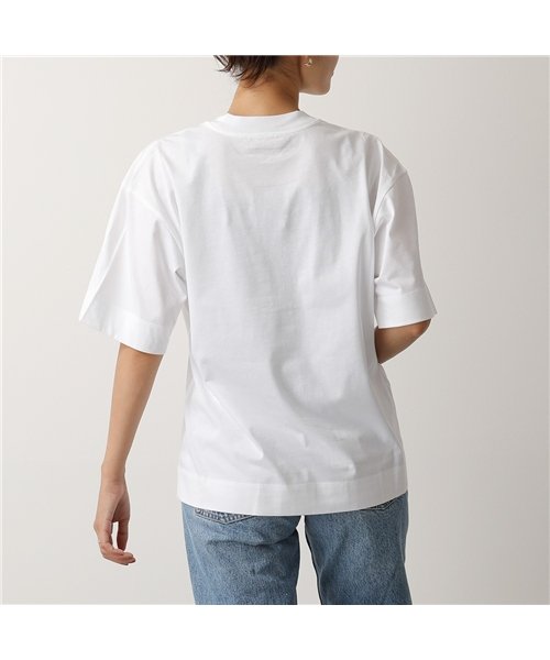 MARNI(マルニ)/【MARNI(マルニ)】THJET49EPD SCQ87 クルーネック オーバーサイズ 半袖 Tシャツ カットソー ロゴT LON20 ホワイト×シルバー レデ/img03