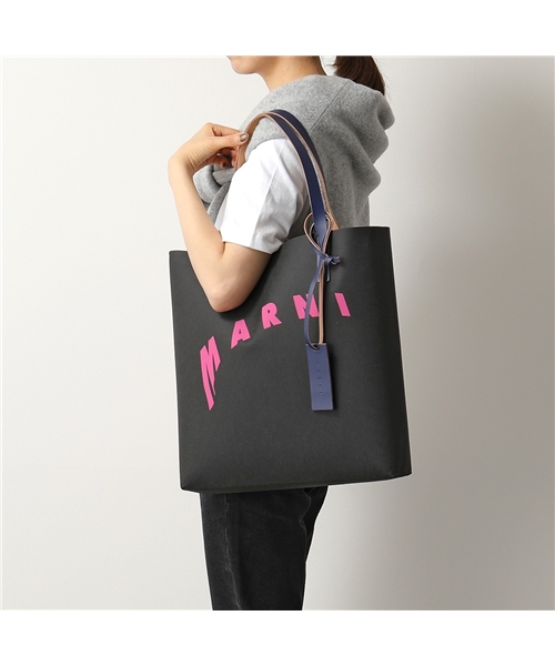 【MARNI(マルニ)】SHMPQ10A07 P3951 セルロース ショッピングバッグ トートバッグ ロゴ 鞄 Z2N30 レディース