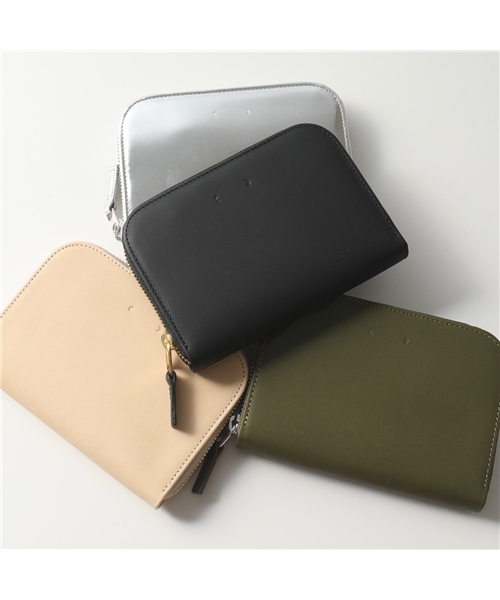 新品 PB0110 レザー ラウンドジップ カードケース ブラック 牛革 | www