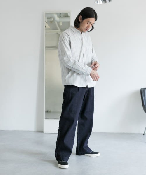 URBAN RESEARCH DOORS(アーバンリサーチドアーズ)/ストライプドロップショルダーシャツ/img11