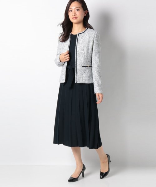 セール Web限定 ラメツィードジャケット プリーツワンピース セットアップスーツ フォルムフォルマ Form Forma Magaseek