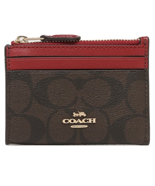 コーチ コインケース パスケース アウトレット シグネチャー レッド レディース Coach 808 Imrvq コーチ Coach Magaseek