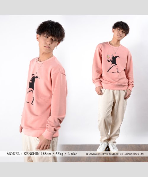 1111clothing(ワンフォークロージング)/バンクシー ファッション トレーナー メンズ トレーナー レディース Banksy 正規ライセンス スウェット スエット トップス 長袖 韓国 ファッション 春/img10