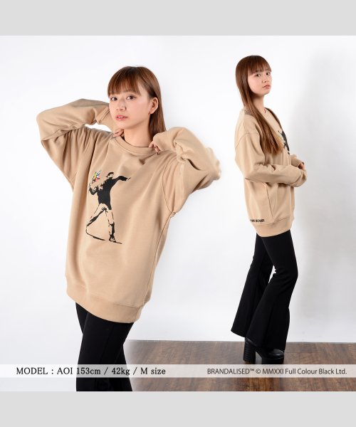 1111clothing(ワンフォークロージング)/バンクシー ファッション トレーナー メンズ トレーナー レディース Banksy 正規ライセンス スウェット スエット トップス 長袖 韓国 ファッション 春/img11
