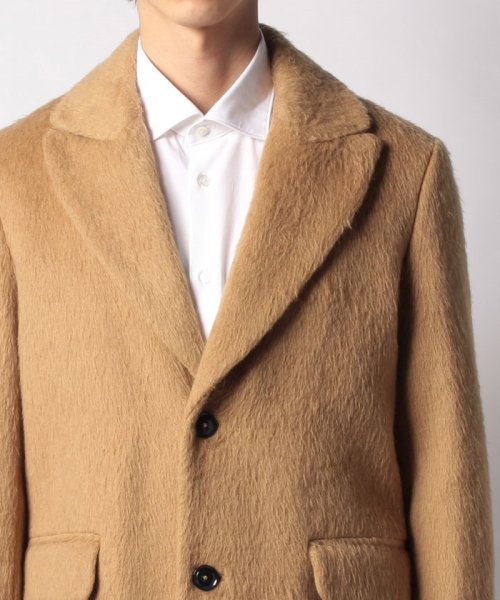 セール ウール混シャギー3ボタンシングルコート シスレー メンズ Sisley Magaseek