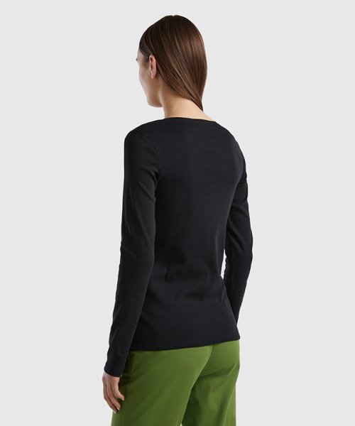 BENETTON (women)(ベネトン（レディース）)/ブランドロゴコンパクトロングTシャツ・カットソー/img01