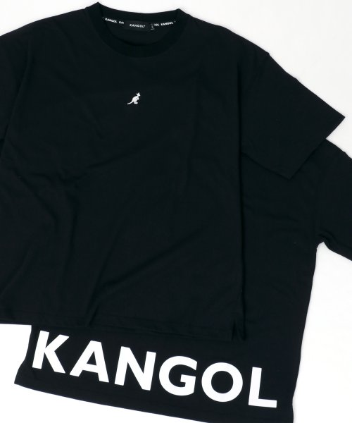 LAZAR(ラザル)/【Lazar】KANGOL/カンゴール オーバーサイズ ロゴ 刺繍 バックプリント Tシャツ/img23