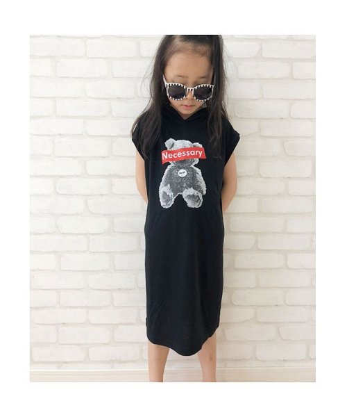 2 15 キッズ ワンピース パーカー 子供服 半袖 女の子 ガールズ プリント ジーオン Zi On Magaseek