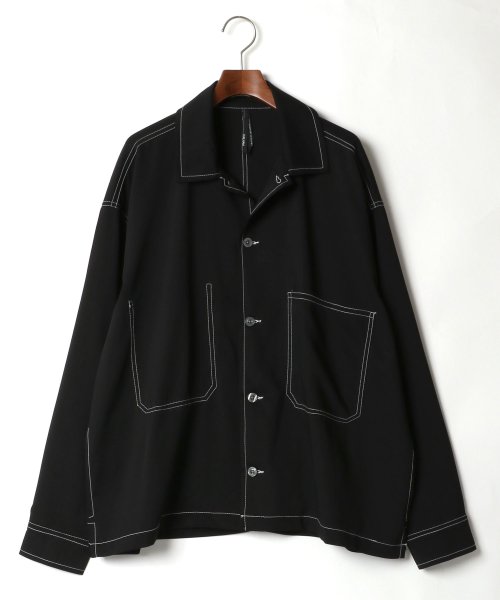 SITRY(SITRY)/【SITRY】ステッチングCPOシャツジャケット<ビッグシルエット>/img01