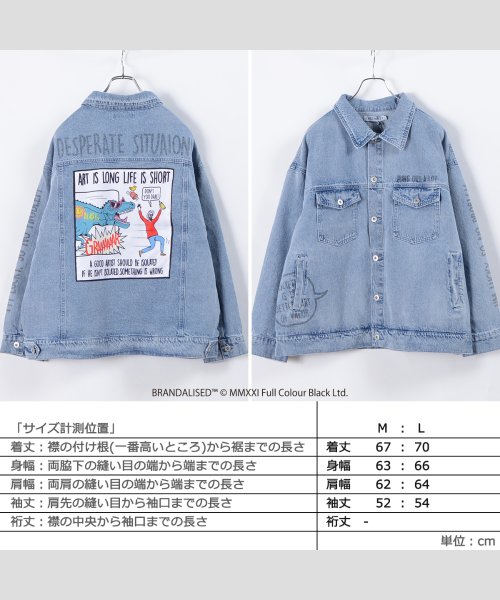 1111clothing(ワンフォークロージング)/ビッグシルエット デニムジャケット メンズ デニムジャケット レディース ビッグ gジャン ゆったり ジージャン 大きめ オーバーサイズ デニム ジャケット ビ/img08