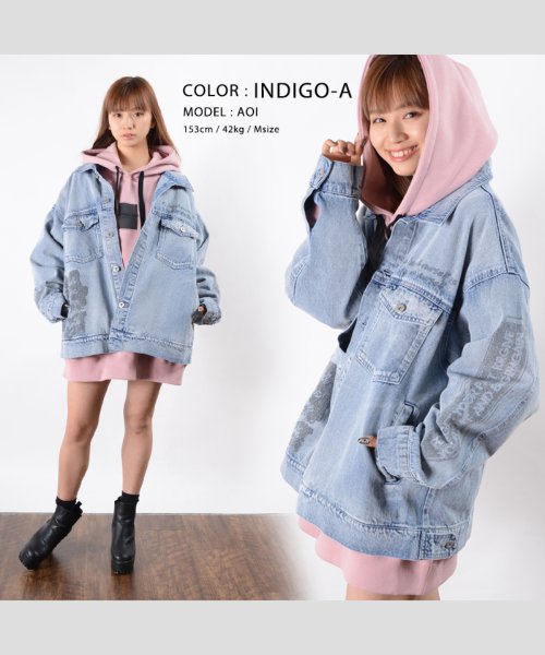 1111clothing(ワンフォークロージング)/ビッグシルエット デニムジャケット メンズ デニムジャケット レディース ビッグ gジャン ゆったり ジージャン 大きめ オーバーサイズ デニム ジャケット ビ/img09