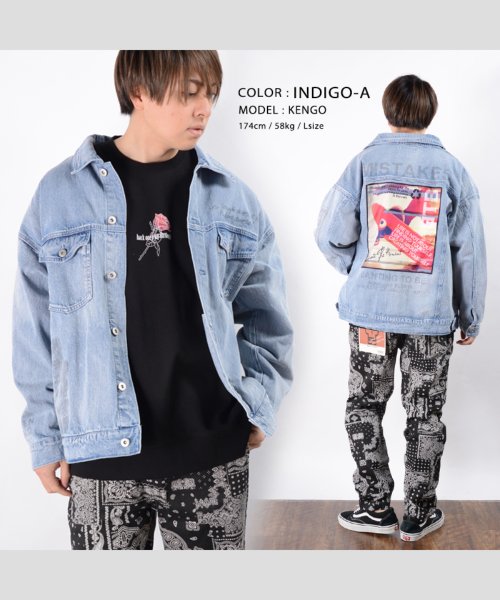 1111clothing(ワンフォークロージング)/ビッグシルエット デニムジャケット メンズ デニムジャケット レディース ビッグ gジャン ゆったり ジージャン 大きめ オーバーサイズ デニム ジャケット ビ/img10