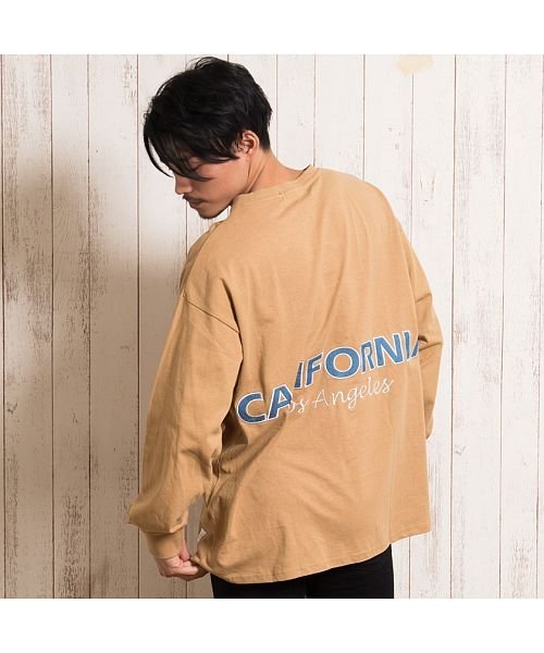 CavariA(キャバリア)/CavariA【キャバリア】インディゴバック刺繍クルーネック長袖ビッグTシャツ/img01