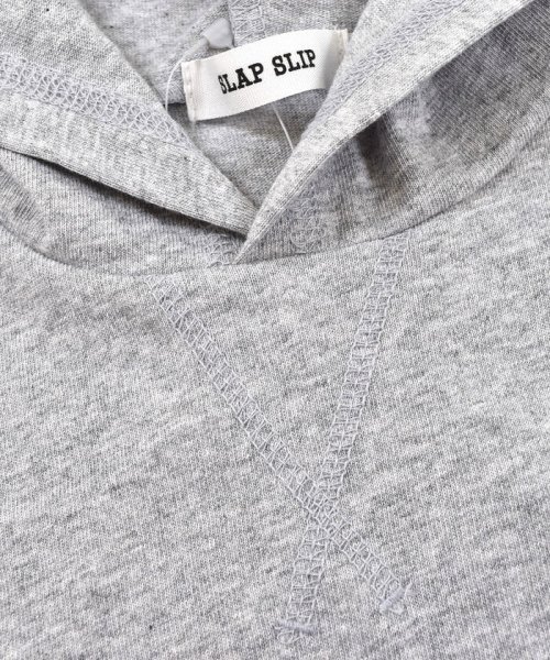SLAP SLIP(スラップスリップ)/ロゴ 裾 リブ 天竺 フーディー ロング Tシャツ (80~130cm)/img08