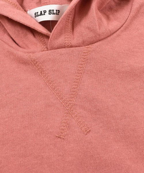 SLAP SLIP(スラップスリップ)/ロゴ 裾 リブ 天竺 フーディー ロング Tシャツ (80~130cm)/img14