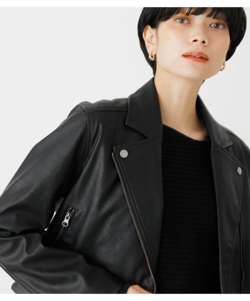 AZUL by moussy(アズールバイマウジー)/ECO LEATHER SHOR JACKET/img11