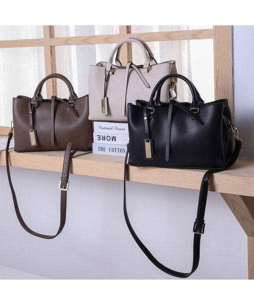 Ungrid(アングリッド)/アングリッド Ungrid バッグ ボストンバッグ ショルダー レディース 2WAY BOSTON BAG ブラック アイボリー カーキ オーク ブラウン キャ/img15