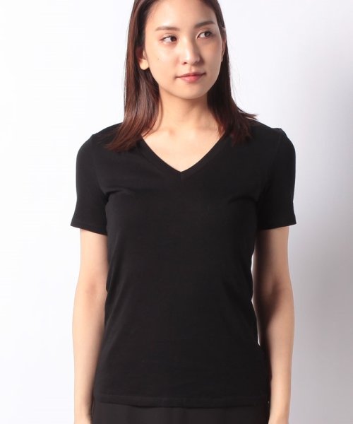 BENETTON (women)(ベネトン（レディース）)/コットン100％無地Vネック半袖Tシャツ・カットソー/img04