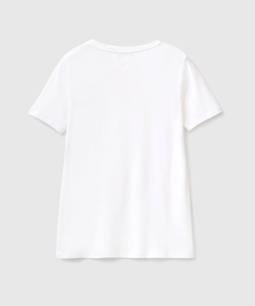 BENETTON (women)(ベネトン（レディース）)/コットン100％無地Vネック半袖Tシャツ・カットソー/img12