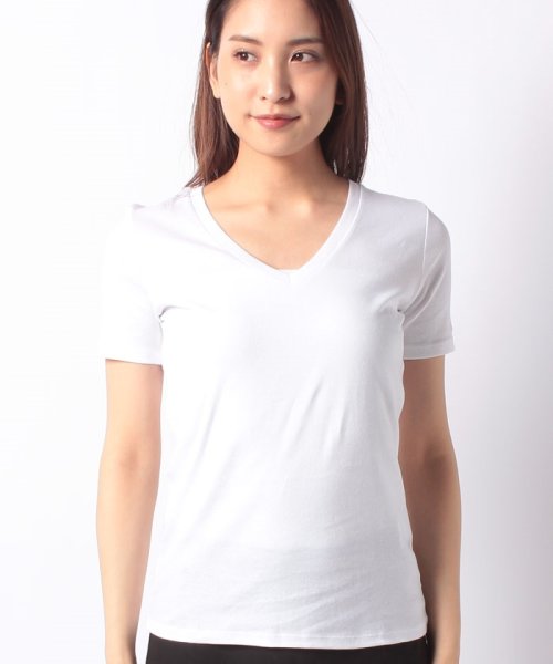 BENETTON (women)(ベネトン（レディース）)/コットン100％無地Vネック半袖Tシャツ・カットソー/img13