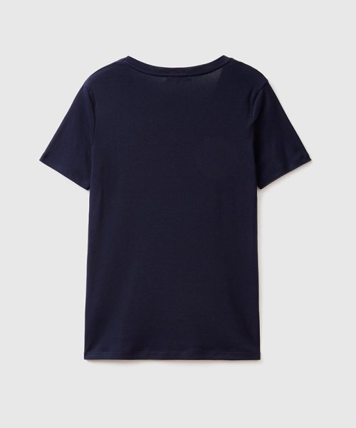 BENETTON (women)(ベネトン（レディース）)/コットン100％無地Vネック半袖Tシャツ・カットソー/img21