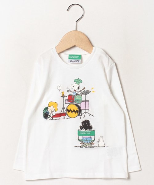 BENETTON (UNITED COLORS OF BENETTON GIRLS)(ユナイテッド　カラーズ　オブ　ベネトン　ガールズ)/【スヌーピー(SNOOPY)コラボ】プリントTシャツ・カットソー/img01