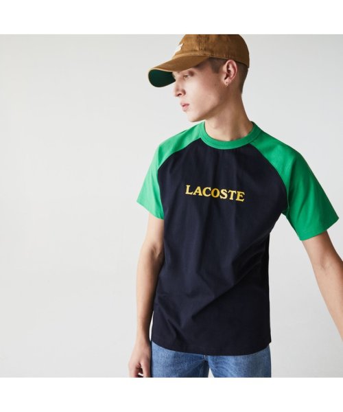 LACOSTELIVE MENS(ラコステライブ　メンズ)/LACOSTE L!VE配色ラグランスリーブTシャツ/img01