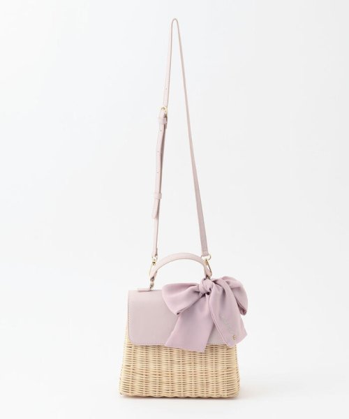 セール 美人百花5月号掲載 ラタンコンビリボンショルダーバッグ ミッシュマッシュ Misch Masch Magaseek