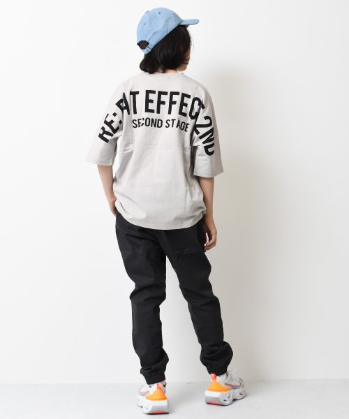 RAT EFFECT(ラット エフェクト)/バックプリントドルマン五分袖Tシャツ/img02