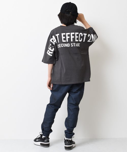 RAT EFFECT(ラット エフェクト)/バックプリントドルマン五分袖Tシャツ/img09
