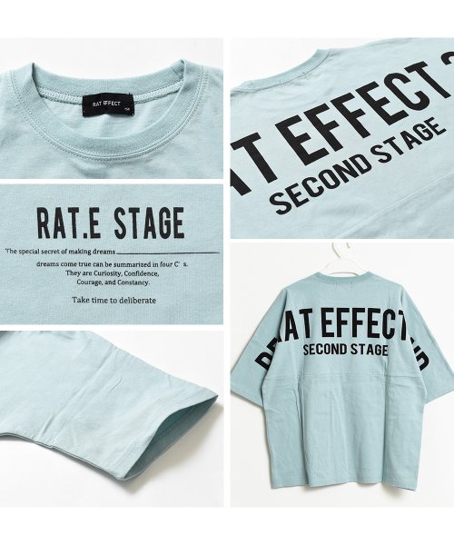 RAT EFFECT(ラット エフェクト)/バックプリントドルマン五分袖Tシャツ/img11