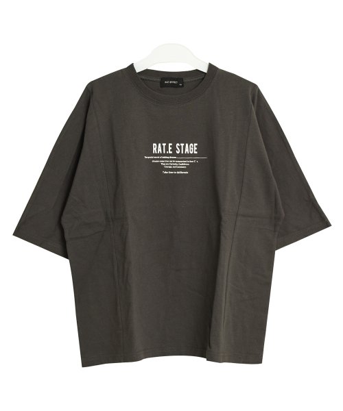 RAT EFFECT(ラット エフェクト)/バックプリントドルマン五分袖Tシャツ/img16