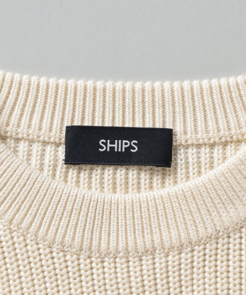 SHIPS MEN(シップス　メン)/【WEB限定】SHIPS: 《洗えるニット》畦編み リラックスフィット クルーネック プルオーバー/img13