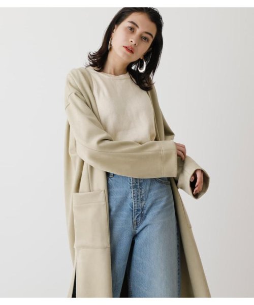 AZUL by moussy(アズールバイマウジー)/ECO SUEDE COLLARLESS COAT/img11