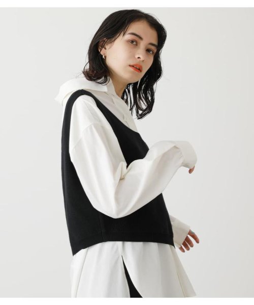 AZUL by moussy(アズールバイマウジー)/ASYMMETRY KNIT VEST/img02