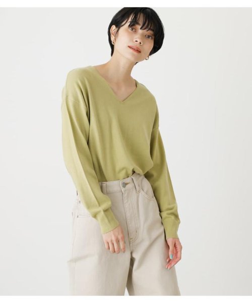 AZUL by moussy(アズールバイマウジー)/SIDE SLIT V／N KNIT TOPS/img10