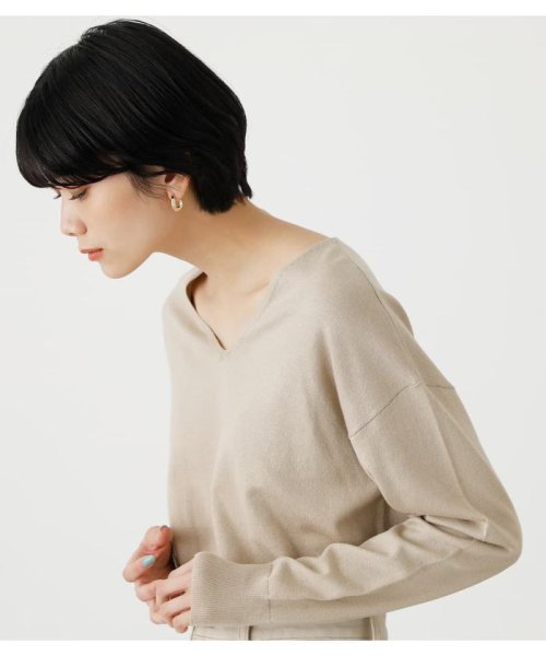AZUL by moussy(アズールバイマウジー)/SIDE SLIT V／N KNIT TOPS/img19