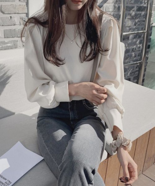 セール Off 21春夏商品 タック長袖ブラウス 韓国ファッション ガーリードール Girly Doll Magaseek