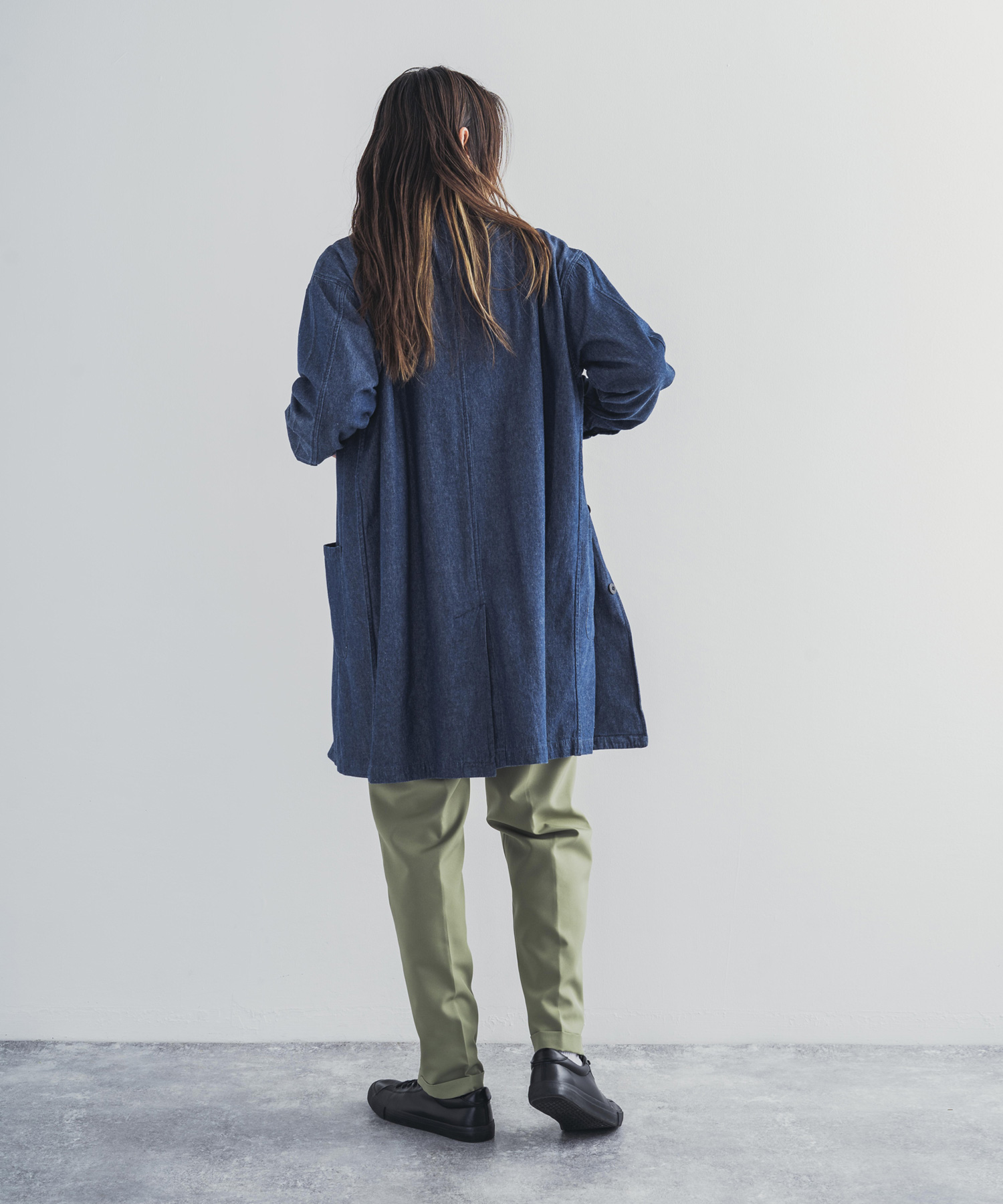 全てのアイテム Engineeredgarments ライトデニムショップコート ステンカラーコート Roboticasustentavel Com Br