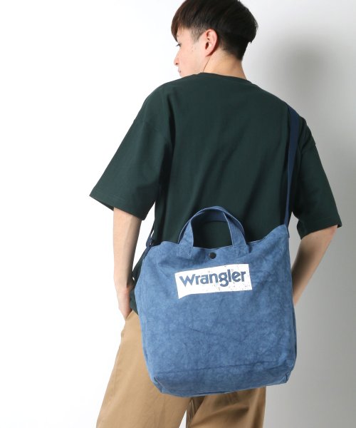 LAZAR(ラザル)/【Lazar】Wrangler/ラングラー コットン2WAYロゴトートバッグ ショルダーバッグ/img08