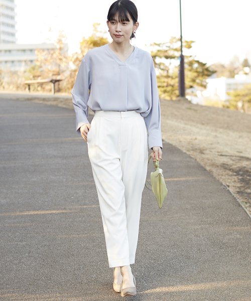 セール フロントタックブラウス 長袖 ナノ ユニバース Nano Universe Magaseek