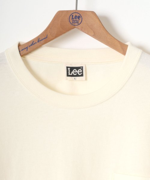 LAZAR(ラザル)/【Lazar】Lee/リー ワンポイント ミニロゴ刺繍 ポケット ロングスリーブTシャツ/img01