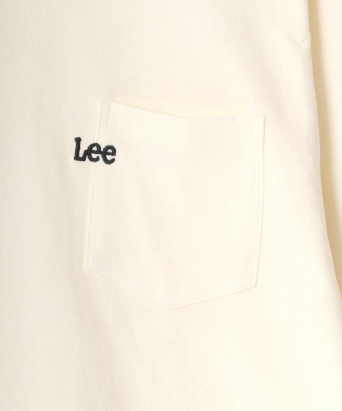 LAZAR(ラザル)/【Lazar】Lee/リー ワンポイント ミニロゴ刺繍 ポケット ロングスリーブTシャツ/img02