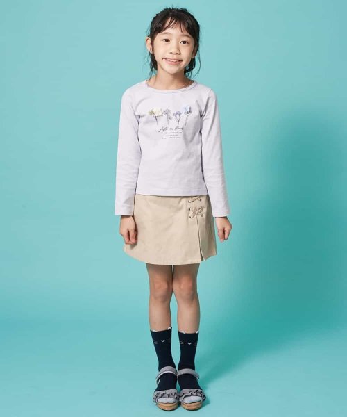 a.v.v(KID'S)(アー・ヴェ・ヴェキッズ)/[100－130]ボタニカルフラワープリントＴシャツ[WEB限定サイズ]/img01