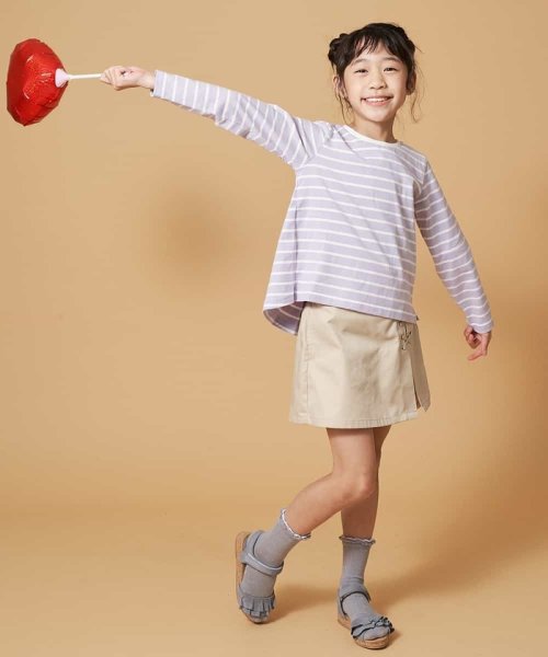 a.v.v(KID'S)(アー・ヴェ・ヴェキッズ)/[100－130]バックレースアップボーダーカットソー[WEB限定サイズ]/img02