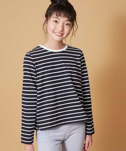 a.v.v(KID'S)(アー・ヴェ・ヴェキッズ)/[100－130]バックレースアップボーダーカットソー[WEB限定サイズ]/img09