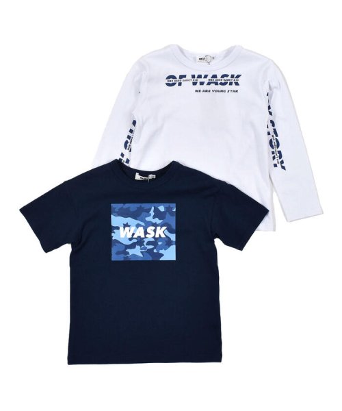 WASK(ワスク)/BOXロゴ 半袖 Tシャツ  ＋長袖 ロンT セット (100~160cm)/img06