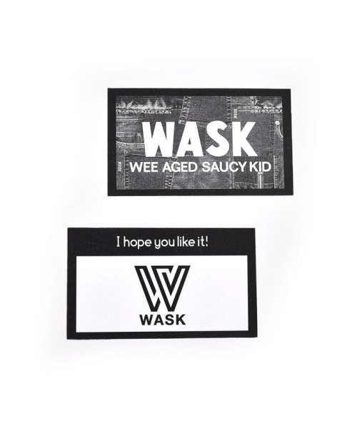WASK(ワスク)/ライン+ロゴ柄 2P ショート ソックス (15~24cm)/img14