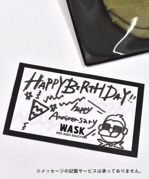 WASK(ワスク)/ライン+ロゴ柄 2P ショート ソックス (15~24cm)/img15